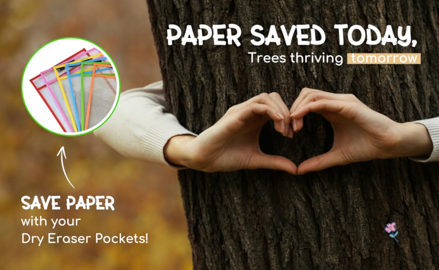 Mindful learning is bonding, all in one set. Reusable dry erase pockets, makers, eraser, and hand pick activity sheets